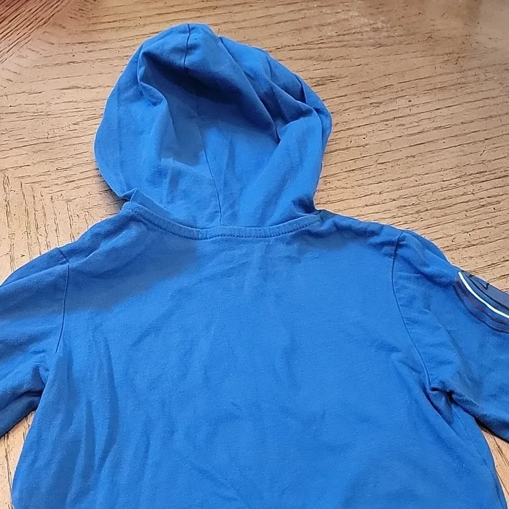 Blue Champion long sleeve hooded t shirt size 6